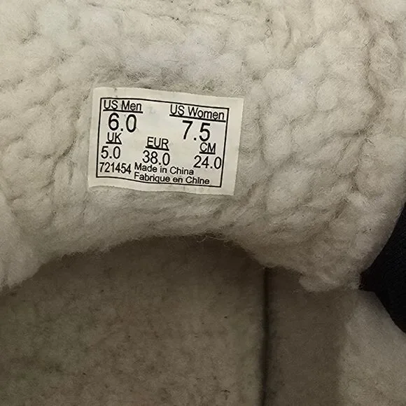 Vans Mens Sk8 High-Top Leather Sneakers Scotchgard Fleece Lined Size M 6 W 7.5 - Picture 7 of 8